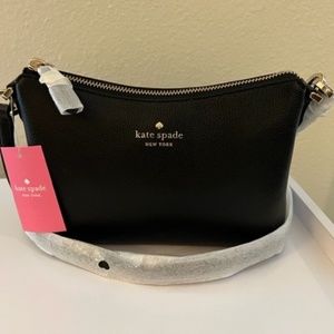 Kate Spade Crossbody Bag, Black Leather, New with Tags and Handle Wraps